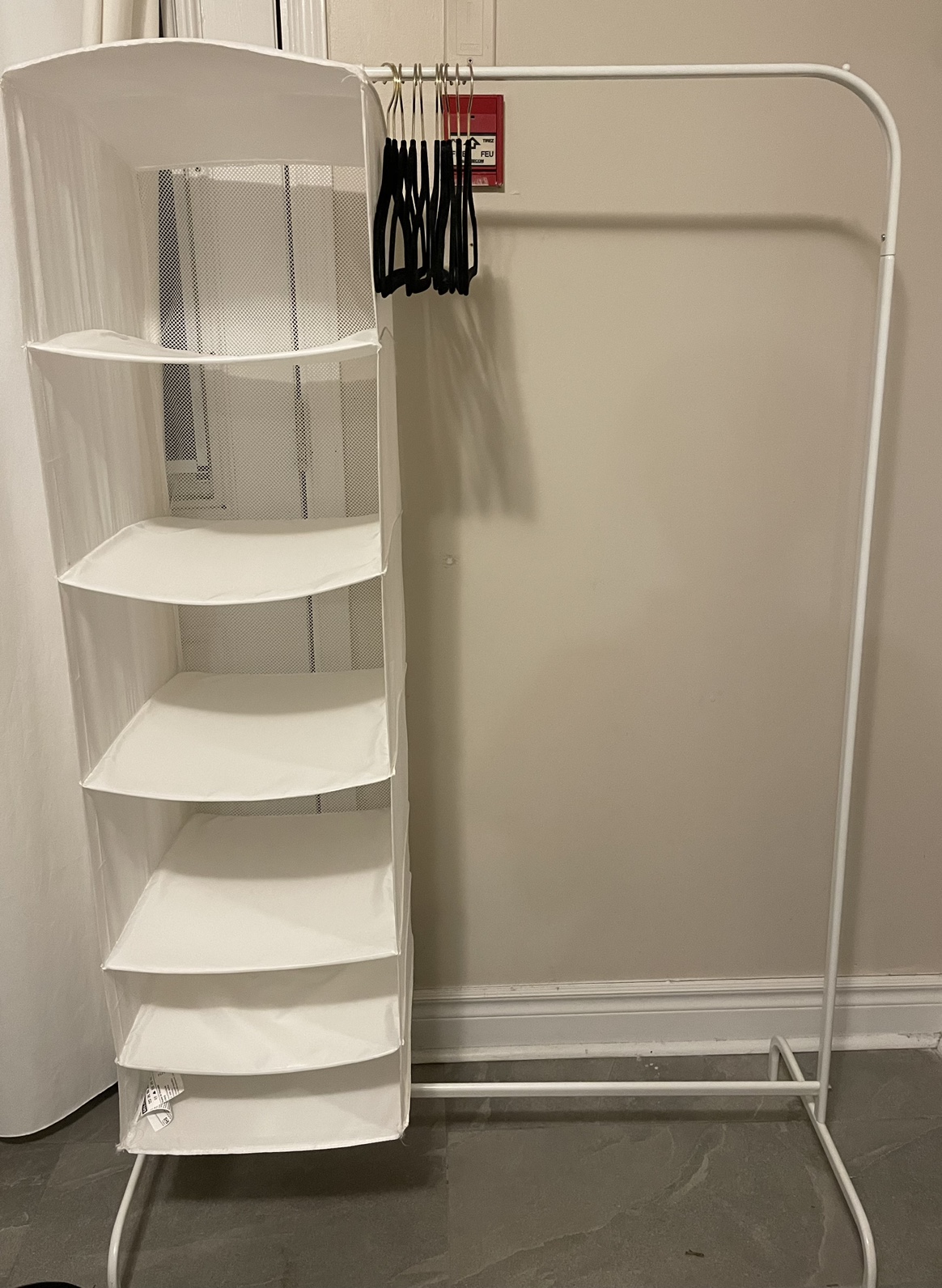 IKEA clothes rack + organizer thumbnail
