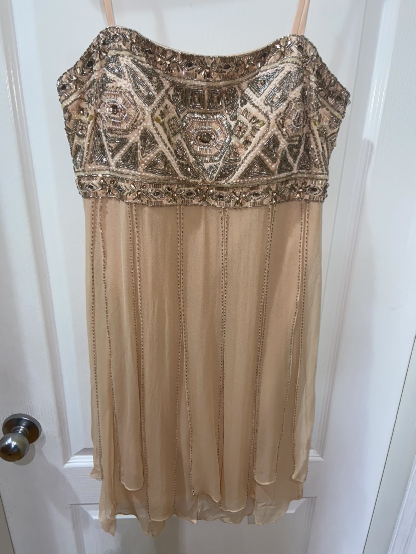 BEADED BODICE LAYERED DRESS thumbnail
