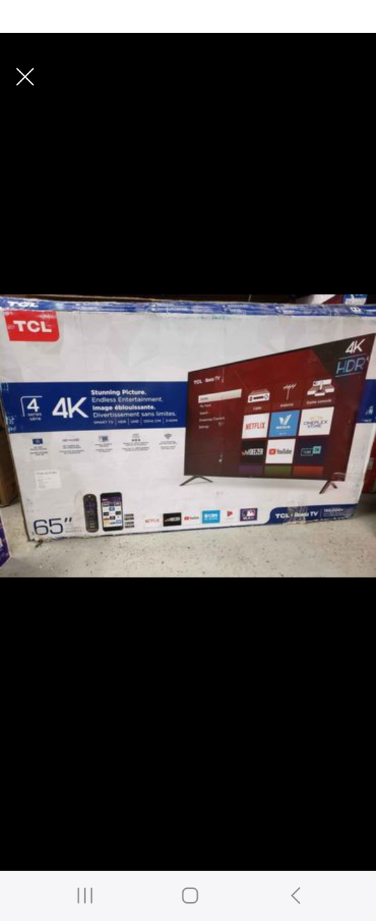 SPRING SALE! TCL 65" 4K ROKU SMART ONLY $429.99!! READ AD thumbnail