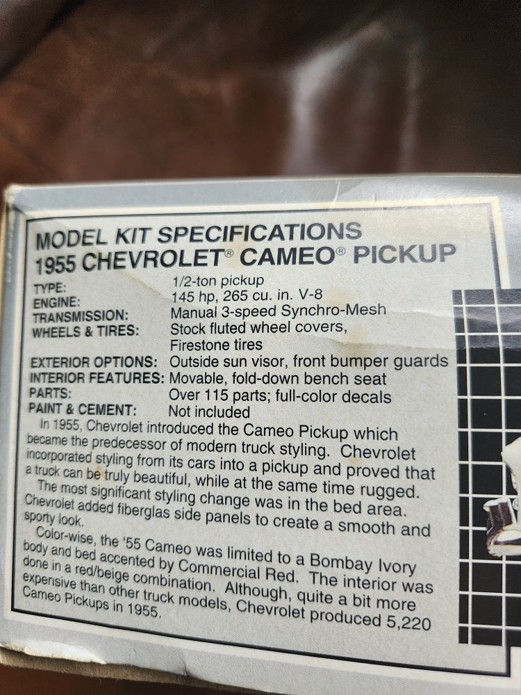 1955  Chev Cameo pickup Model Truck #freecycle image indicator(3)