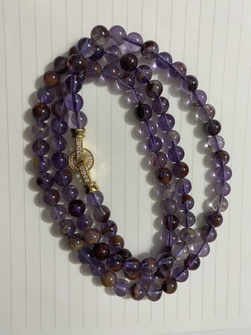Amethyst necklace with delicate clasp thumbnail