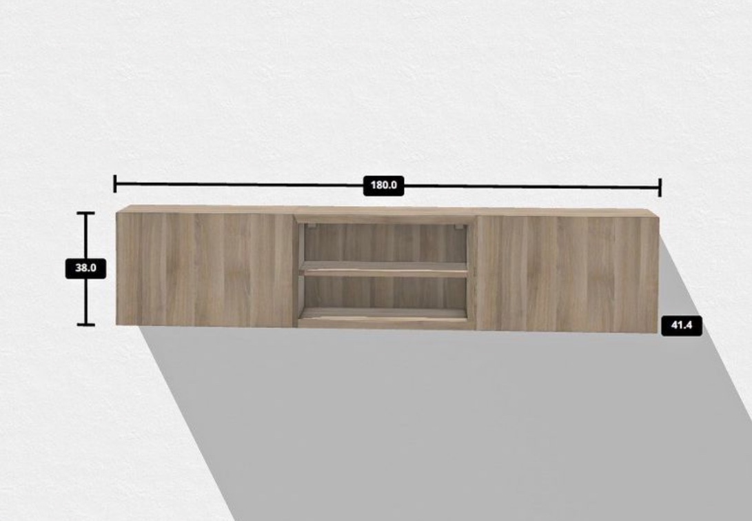 IKEA BESTA all walnut TV unit with glass door - photo 3