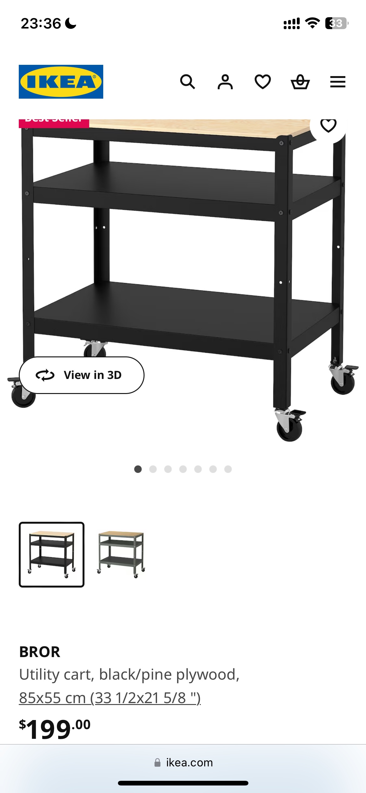 Ikea Bror utility cart with wheel