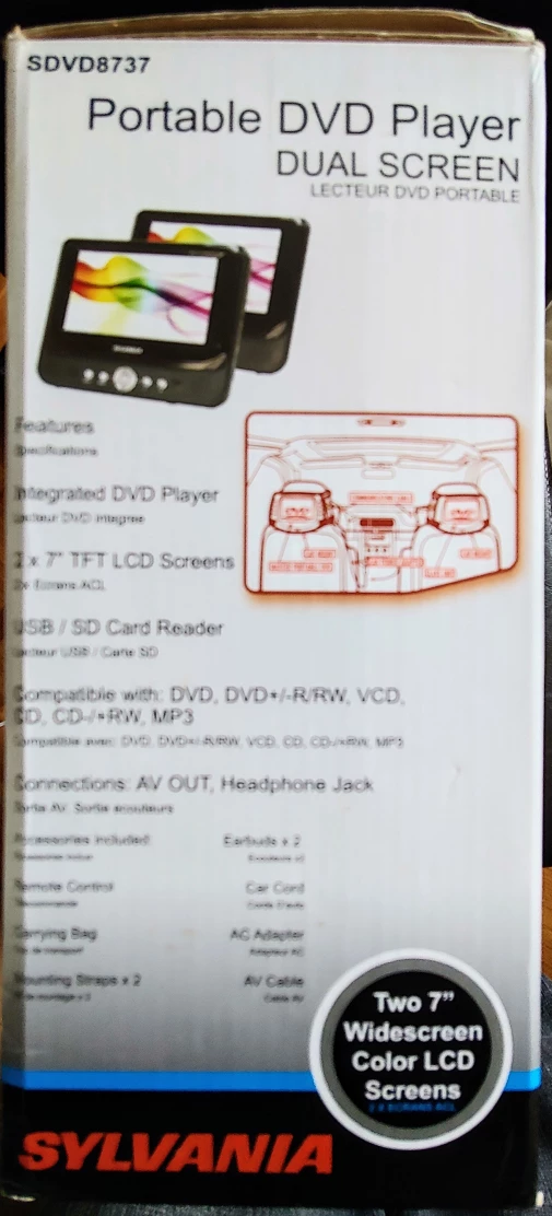 Sylvania SDVD8737 7" Dual Screen ( BNIB ) - photo 2