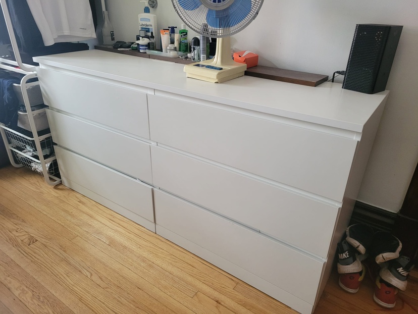 White IKEA Malm Dresser