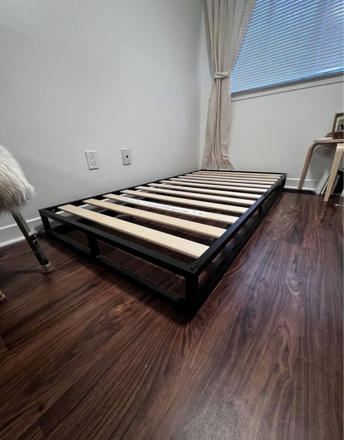 6 inch Twin platform bed - wood and metal