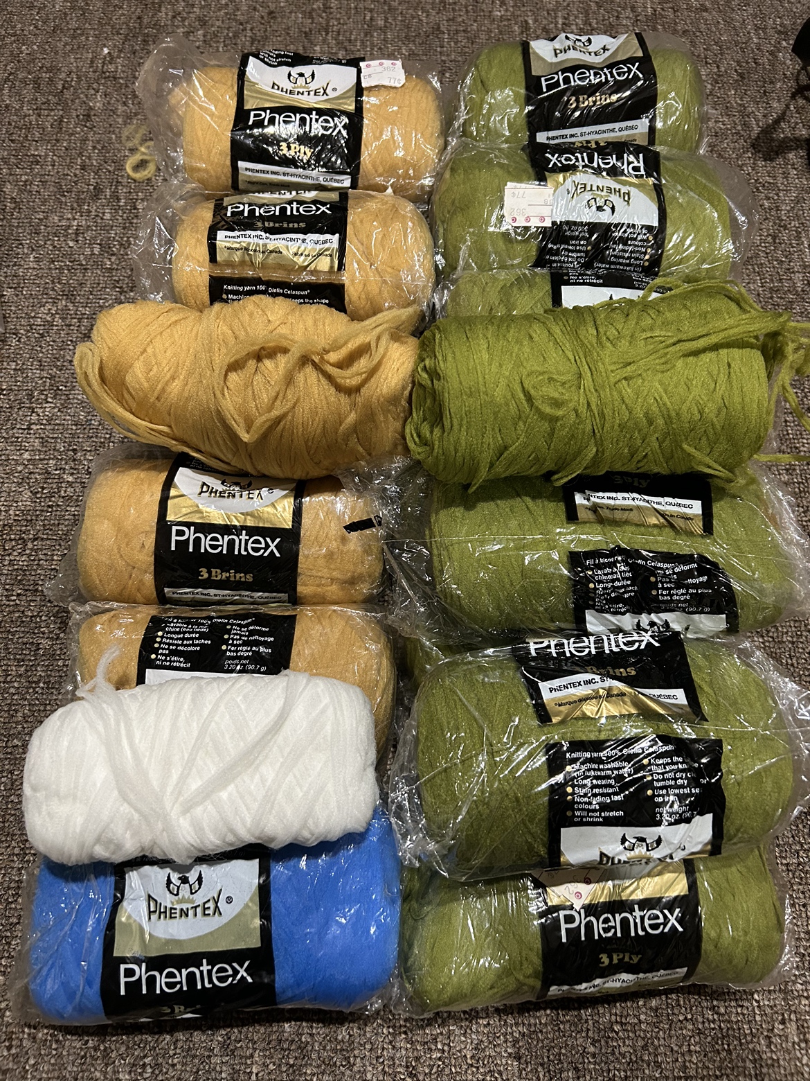 Phentex Knitting Yarn 3 Ply Olefin Celaspun