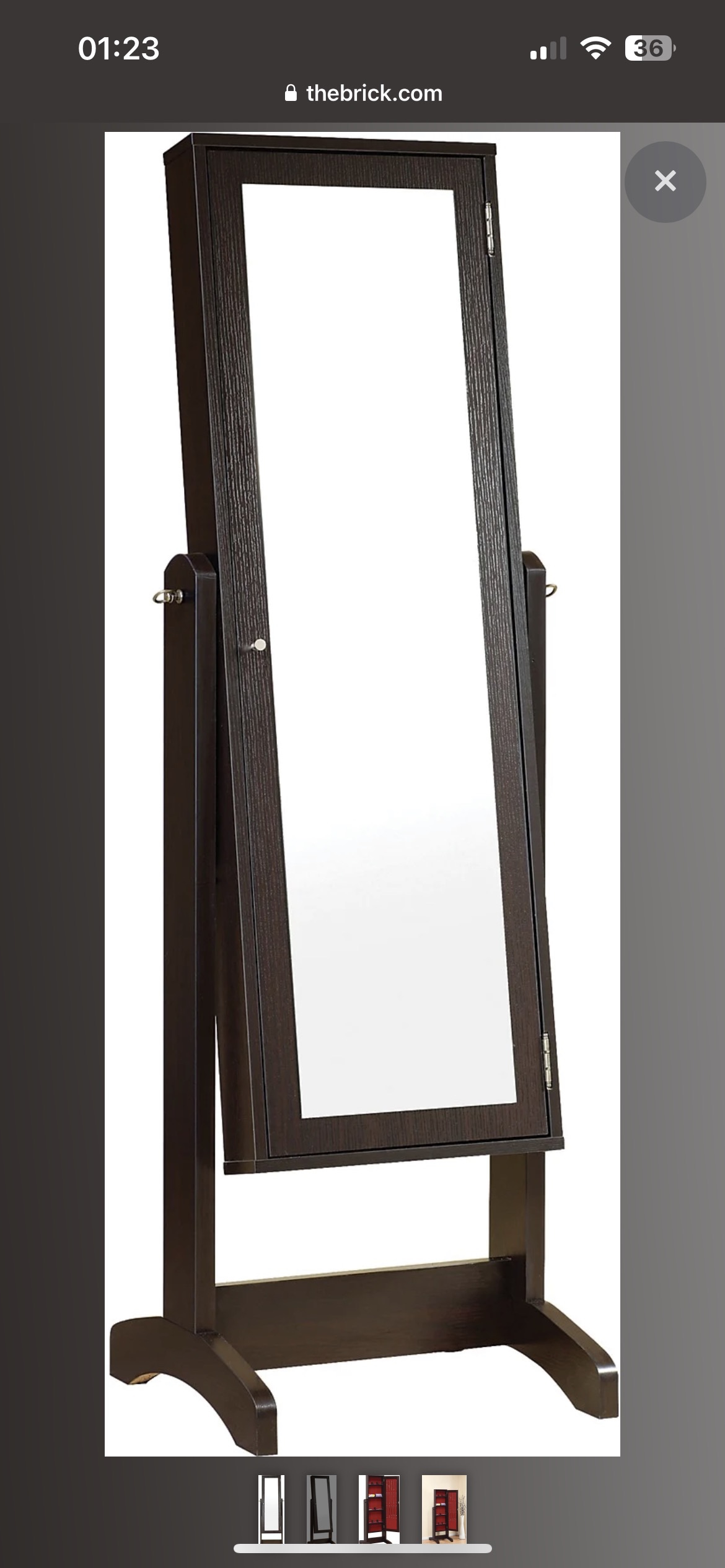 Jewelry storage and mirror with shelves