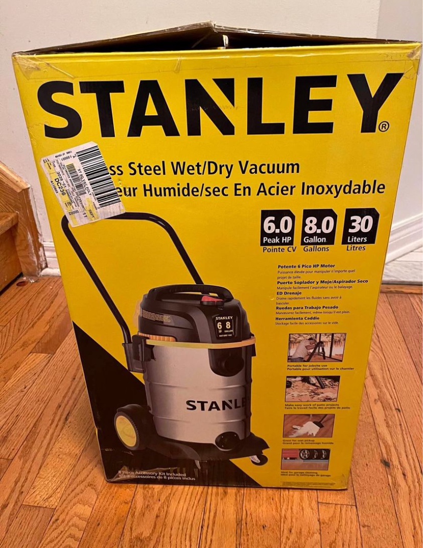 STANLEY Steel Wet/Dry Vacuum 8 Gallon 30 Ltrs thumbnail