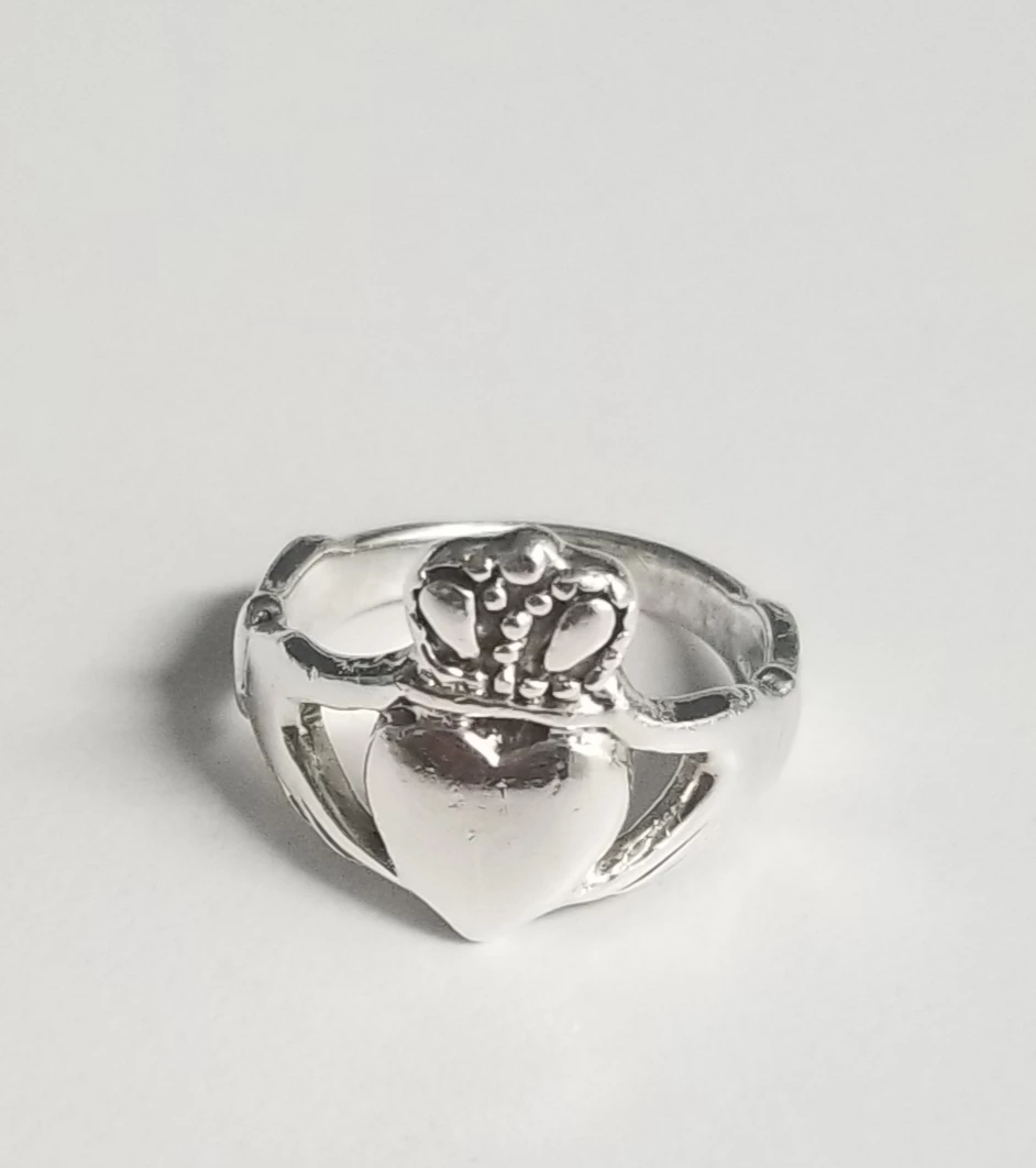 Claddagh Hands Holding Heart Crown Promise Ring  - size 6 image indicator(2)