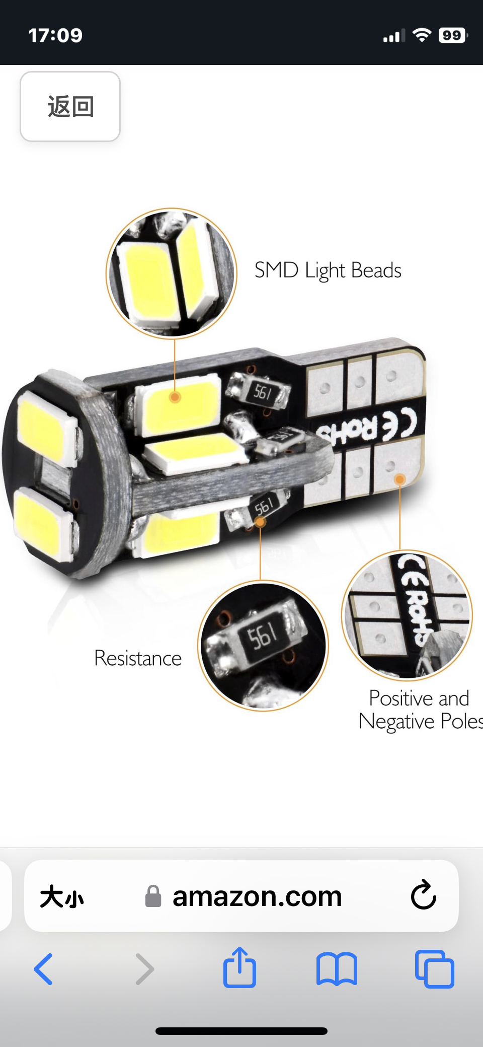 194 LED Bulb, 12V T10 168 194 2825 LED Bulb Car LED Light image indicator(2)