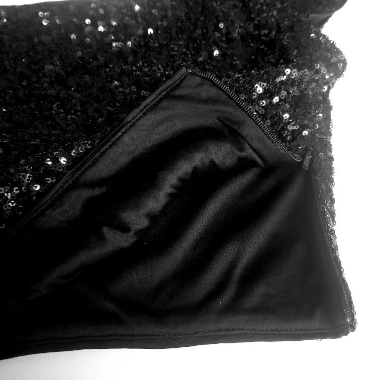 EXPRESS Party Black Sequins Crop Top XS BRAND NEW image indicator(4)
