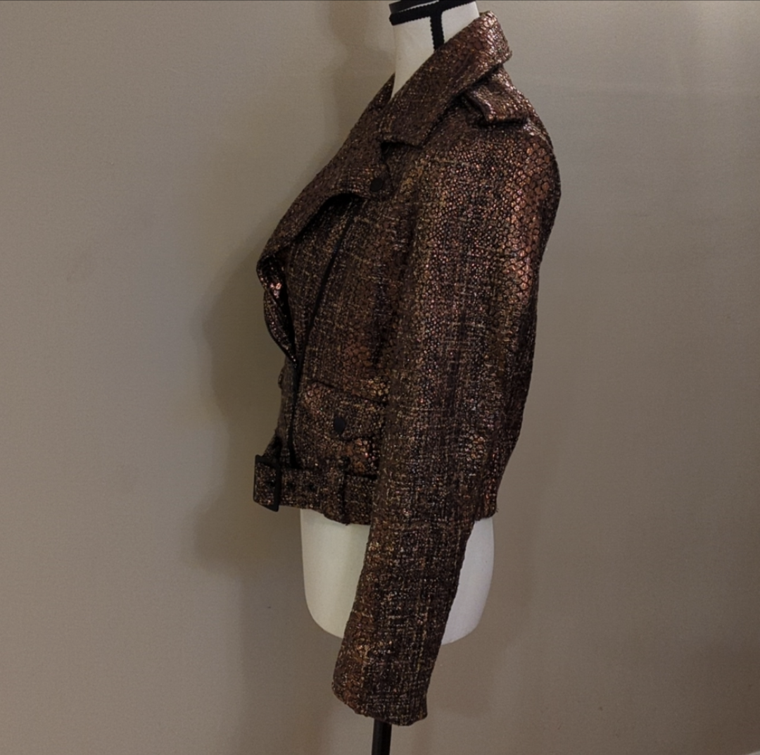 Alice and Olivia Bronze Tweed Blazer image indicator(5)