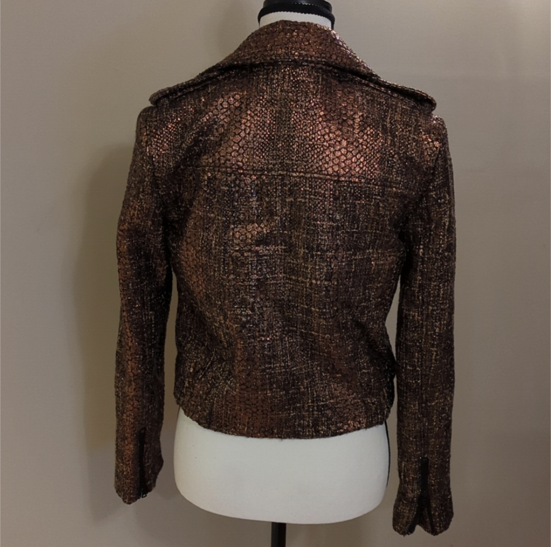 Alice and Olivia Bronze Tweed Blazer image indicator(6)