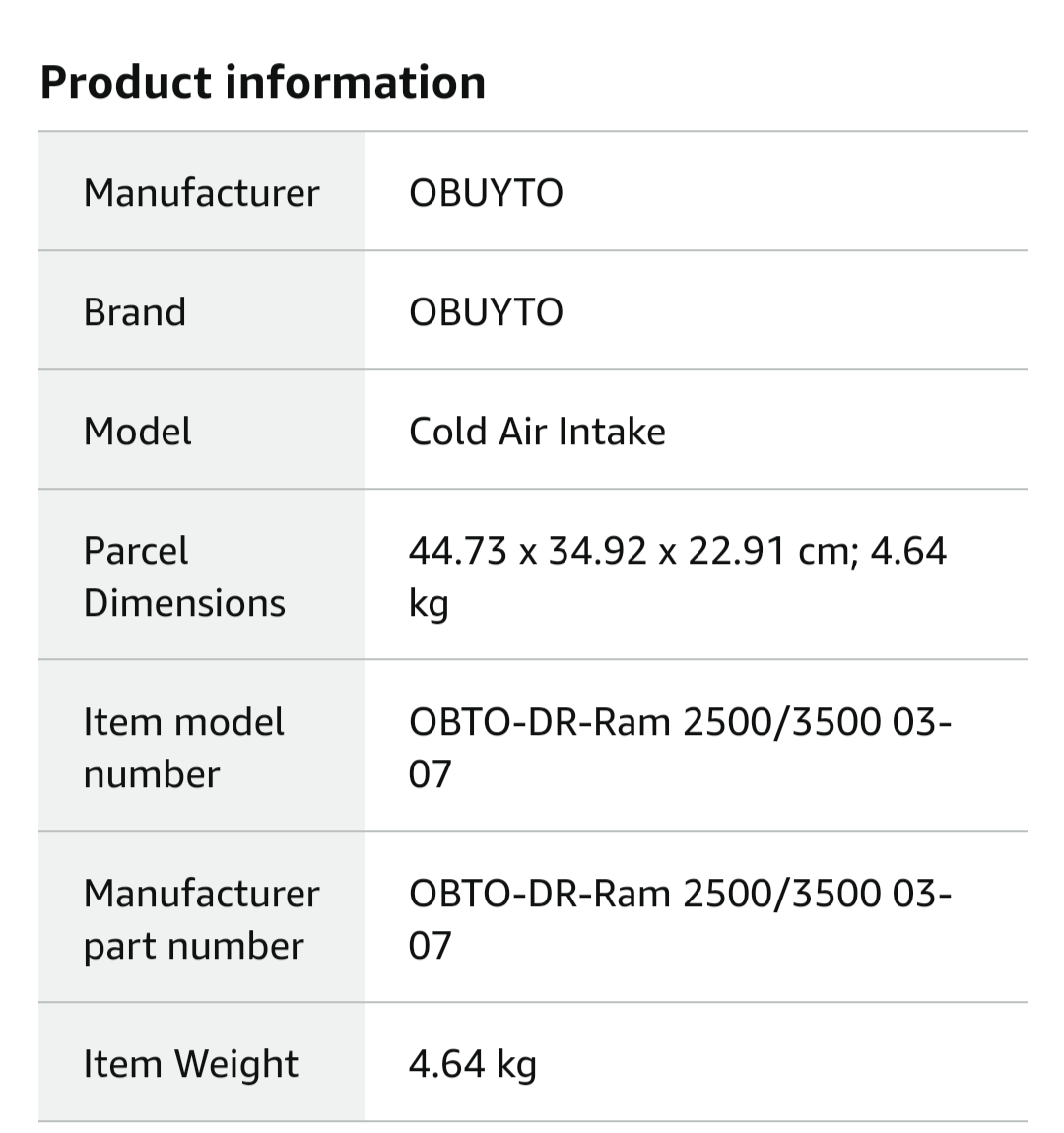 RAM Air Intake kit for sale image indicator(10)