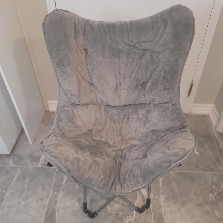 Grey Faux Folding Chair - photo 2