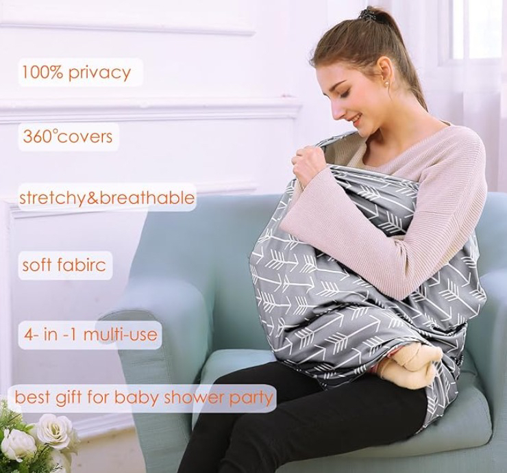 Baby Car Seat Cover Canopy Nursing and Breastfeeding Cover image indicator(2)