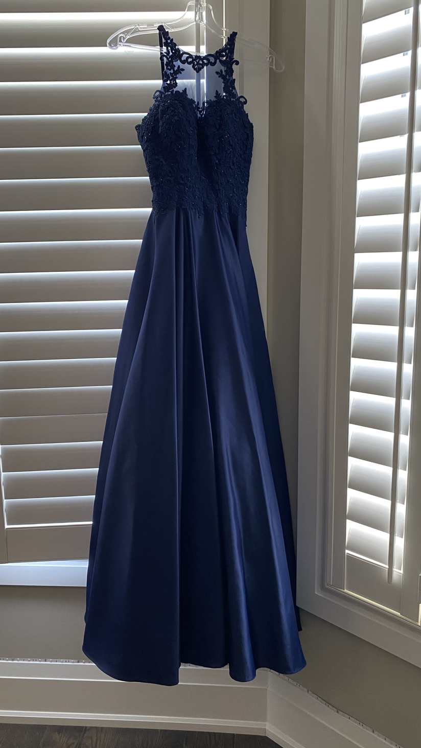Navy blue prom or birthday dress - photo 2