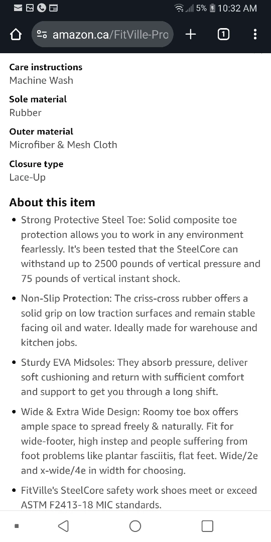 NEW !  Safety Work Shoes 'steele toed' image indicator(10)