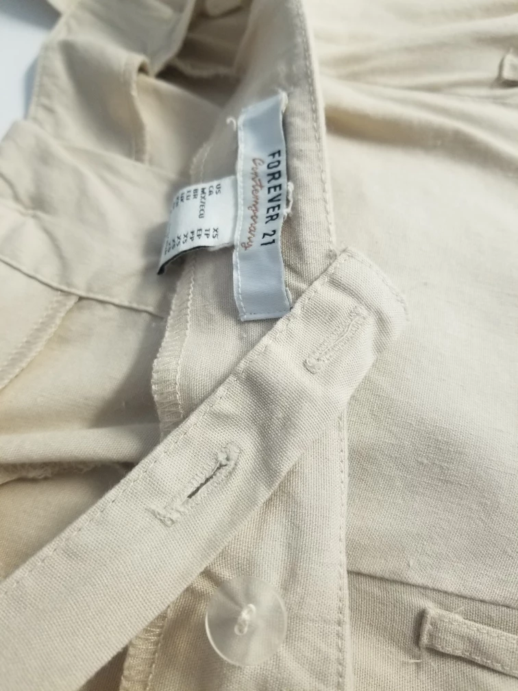 Linen Dress, Button down, Beige / Cream Dress image indicator(5)