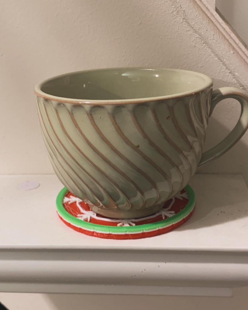 3D-printed snowflake  Christmas coaster 🥕 image indicator(3)