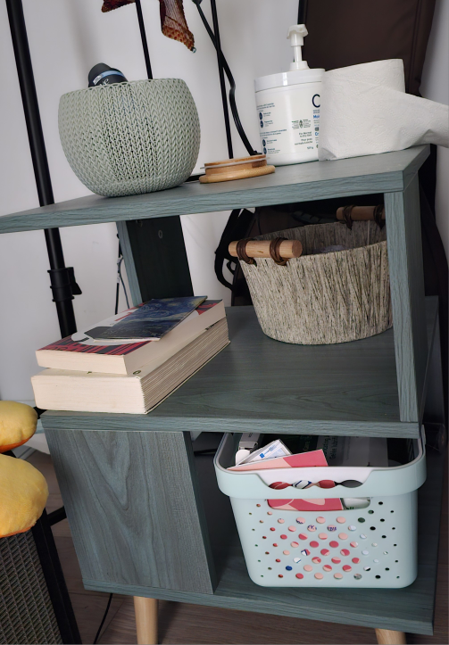 Night Stand Sofa Side Table Convenient Low Table in Blue - photo 2