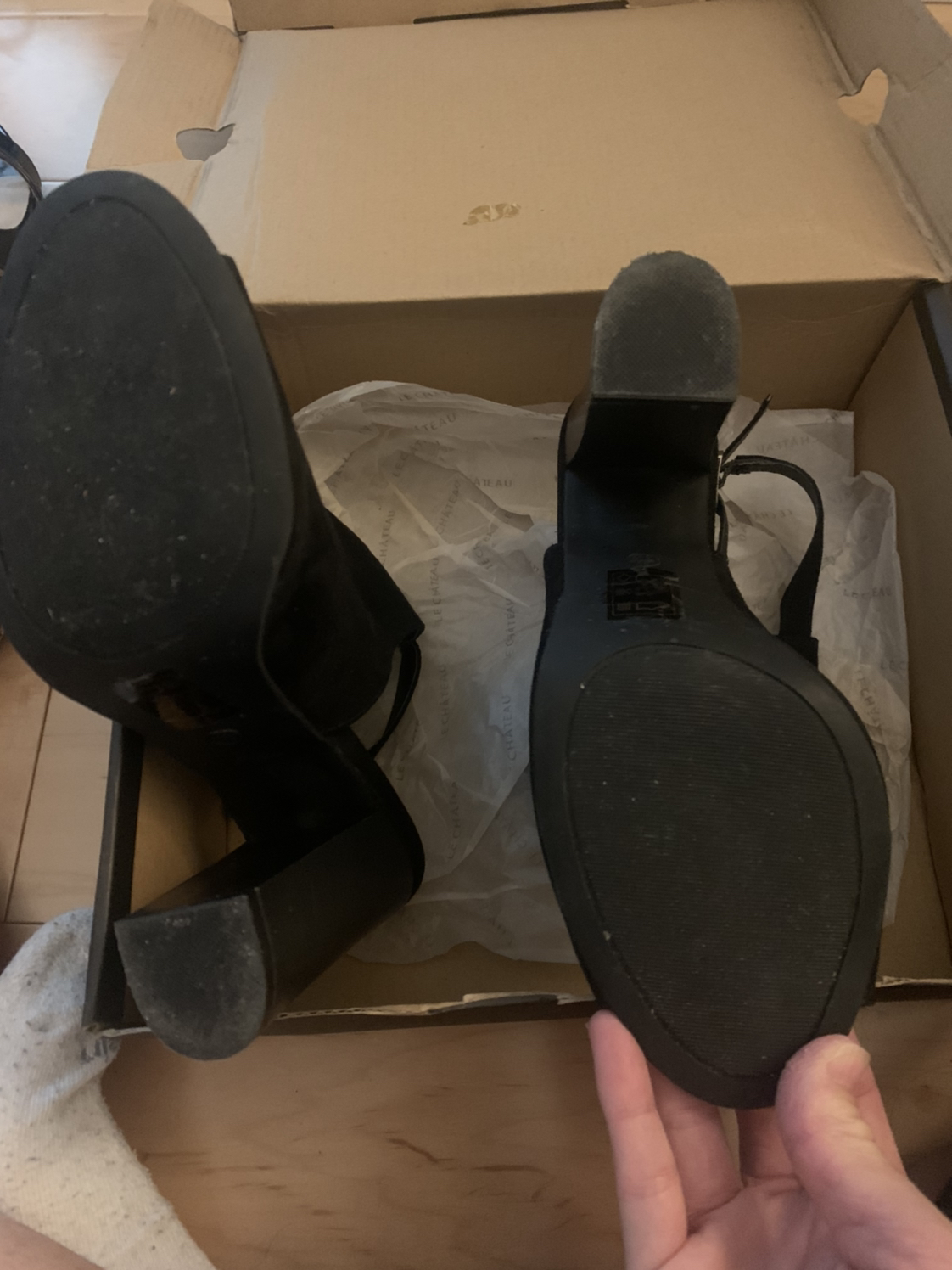 Peep toe open heel booties image indicator(2)