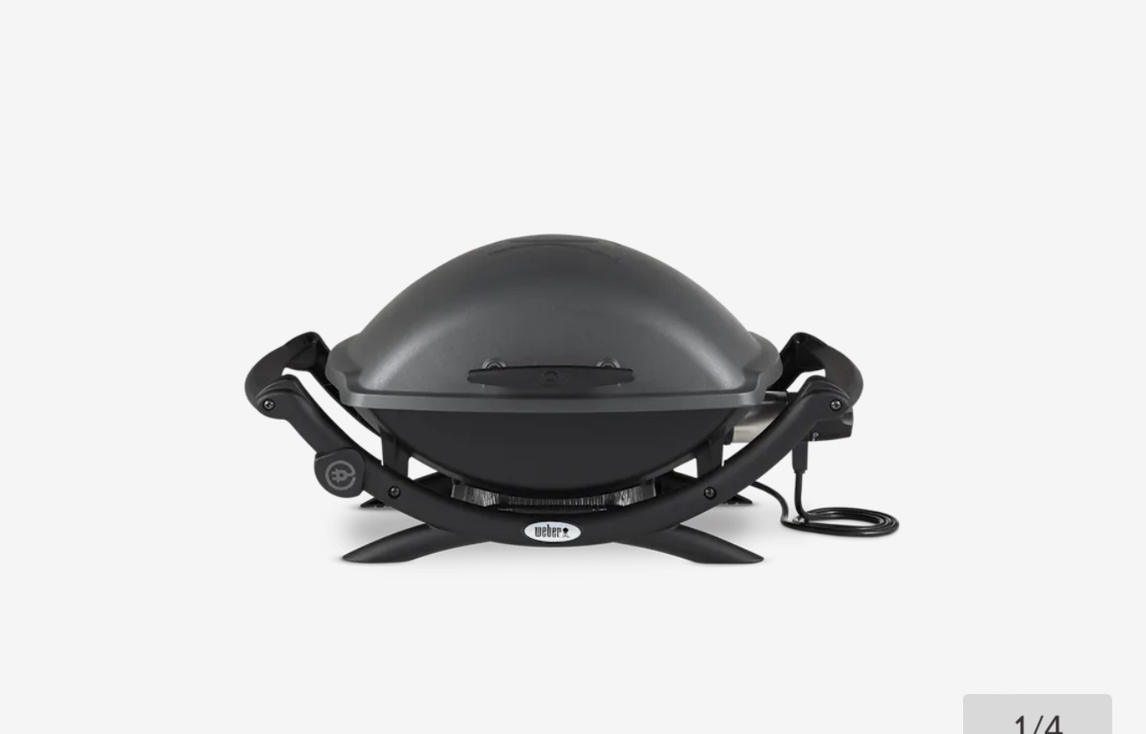 Weber electric bbq- Q 2400.  With cart and cover thumbnail
