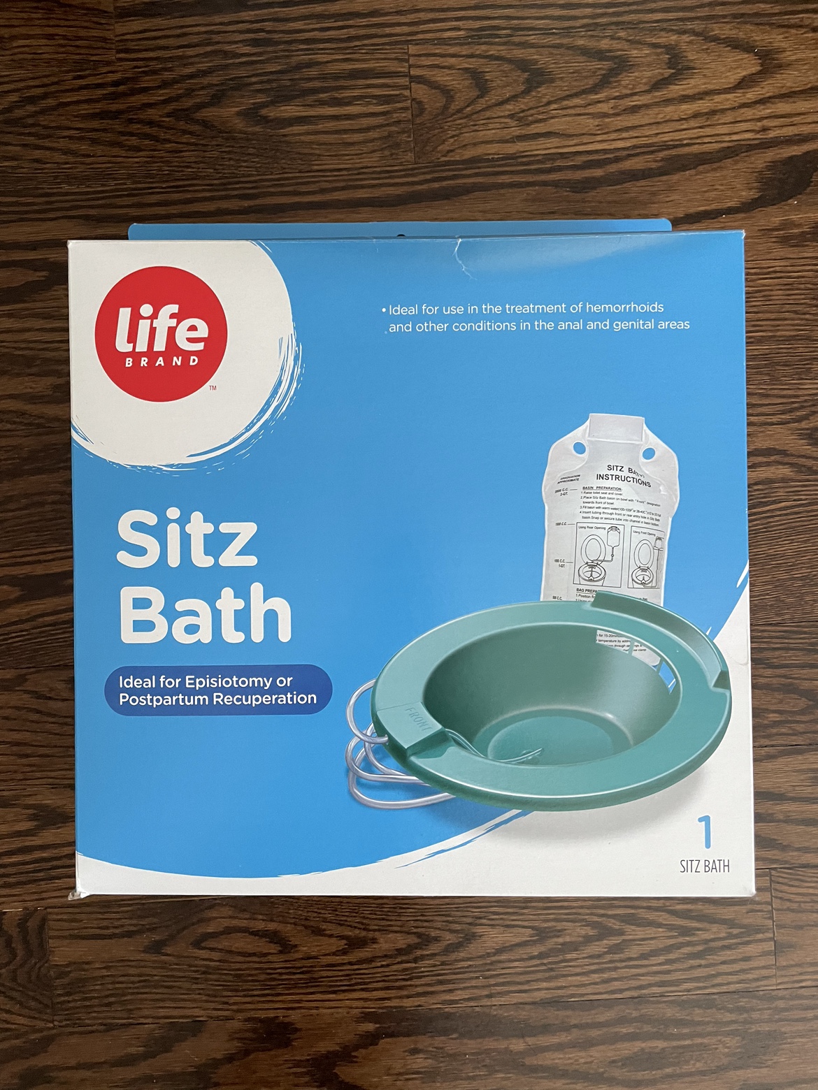 Sitz bath with Earth Mama perineal spray