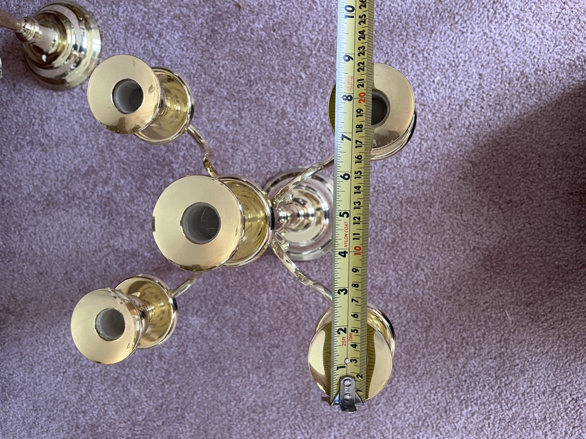 5 branched brass candlebra - photo 3