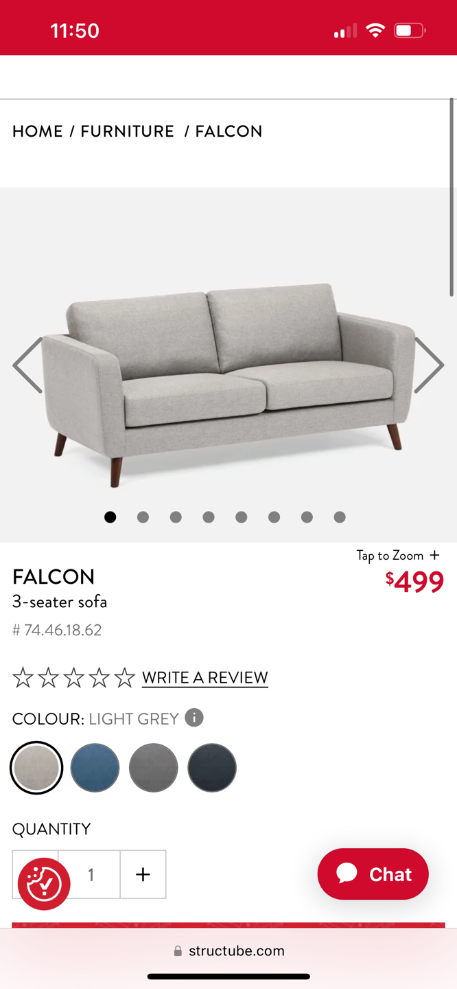 Structube Falcon Sofa thumbnail