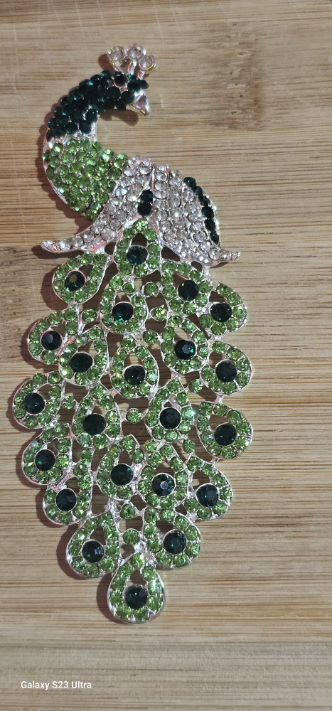 Rhinestone Peacock Crystal Aurora Borealis Flat Back image indicator(7)