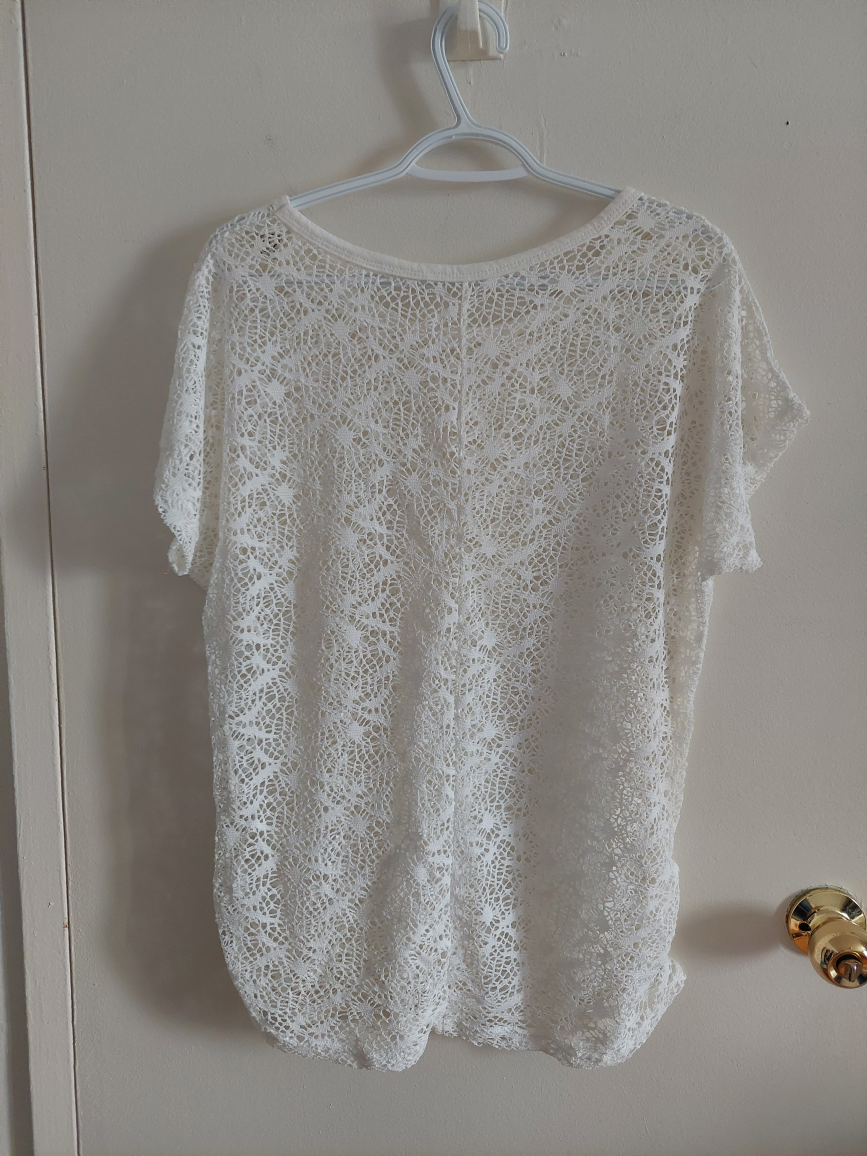 NEW Beach cover up top summer top white - photo 2
