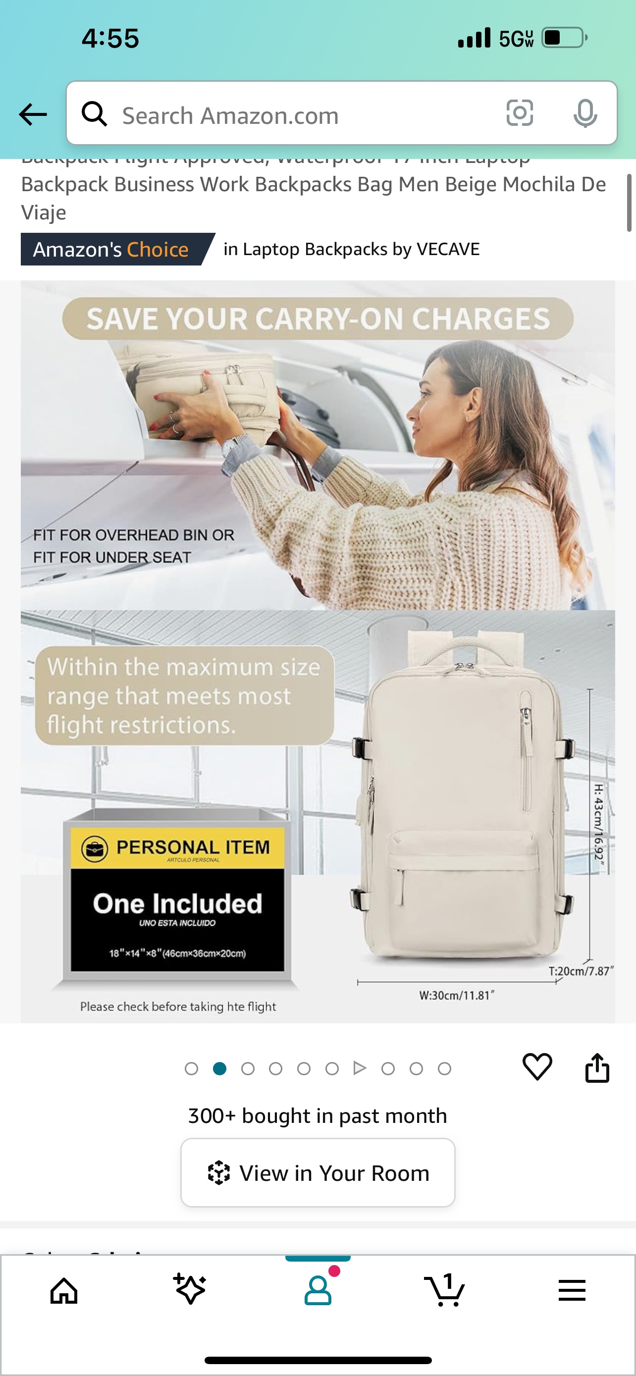 Brand new beige travel backpack - photo 2