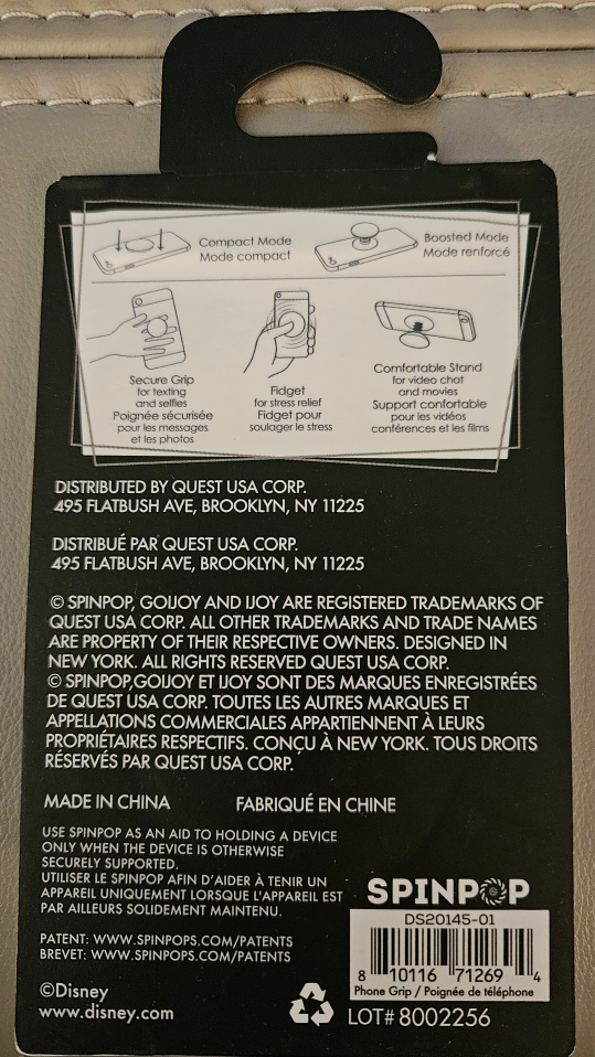 Brand New Spinpop Disney Stitch Phone Grip image indicator(2)