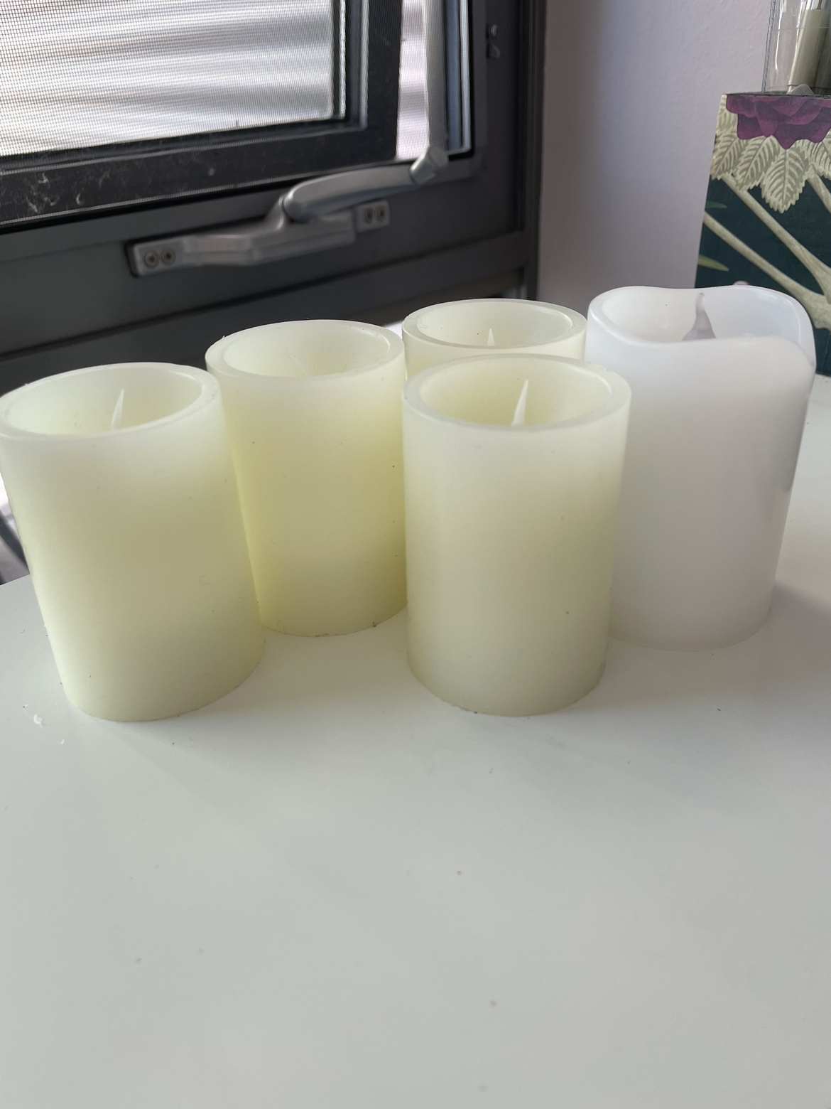 Flame-free candles x 5