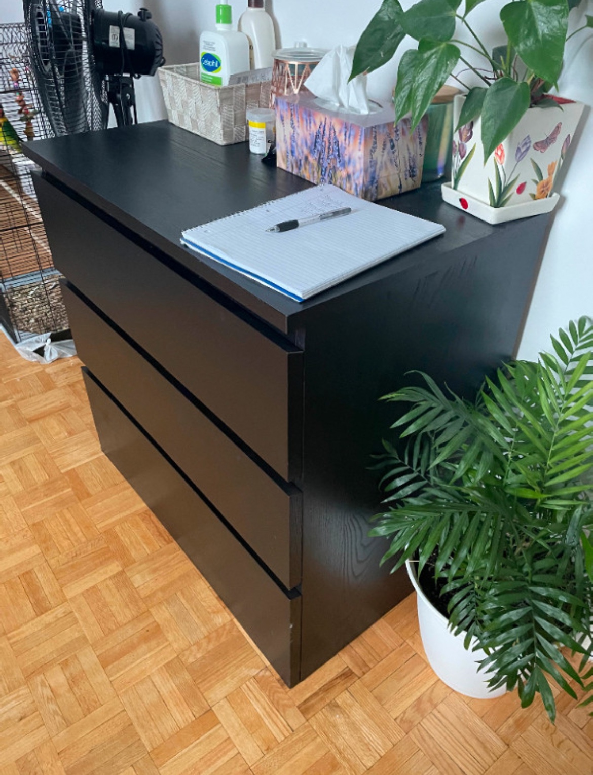 IKEA 3-drawer chest, black/brown, 80x78 cm (31 1/2x30 3/4 ") - photo 2