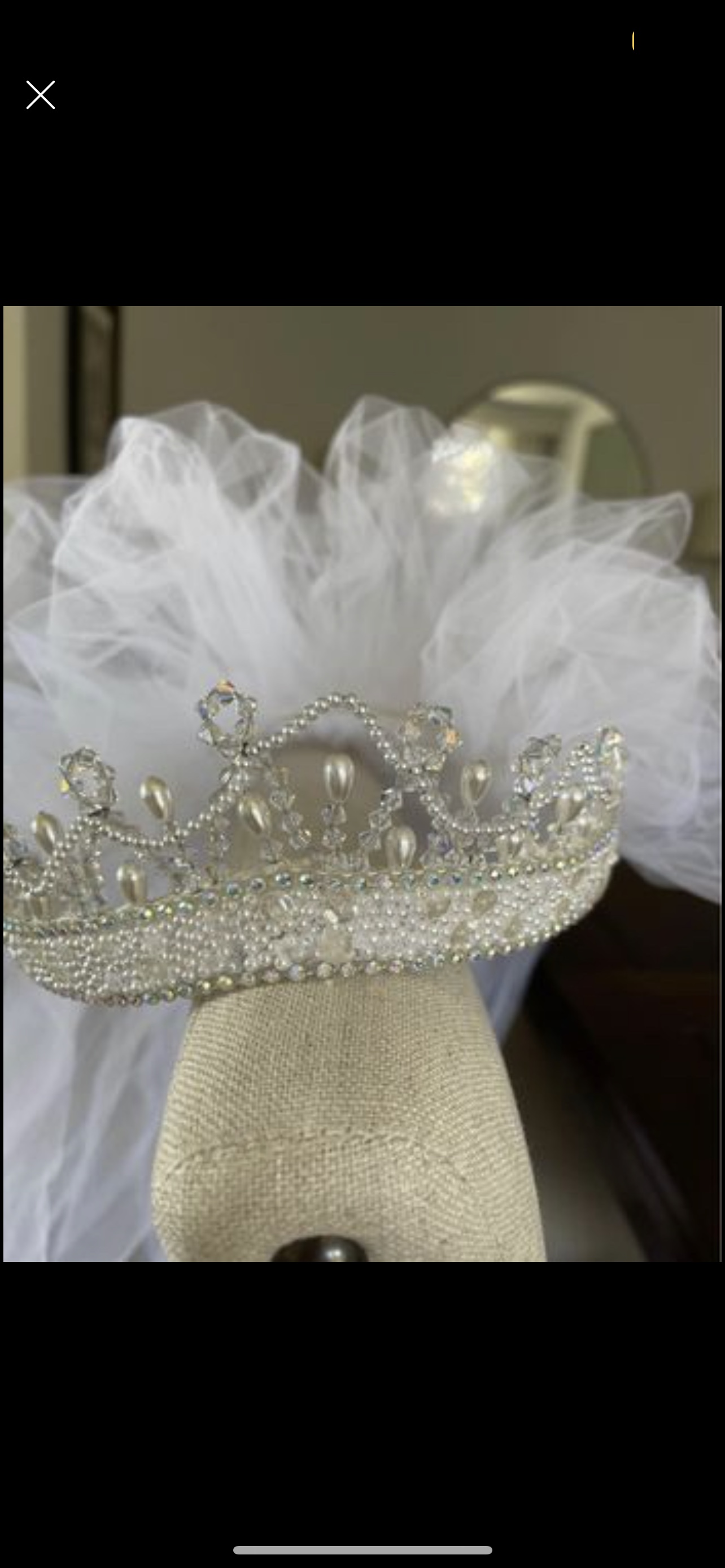 NEW - Wedding Veil with Tiara image indicator(2)