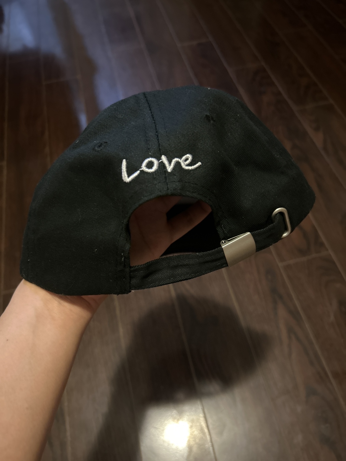 Finger Heart-Printed Adjustable Dad Cap image indicator(2)