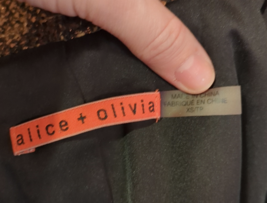 Alice and Olivia Bronze Tweed Blazer image indicator(4)