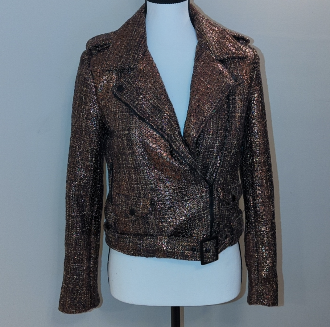Alice and Olivia Bronze Tweed Blazer image indicator(9)