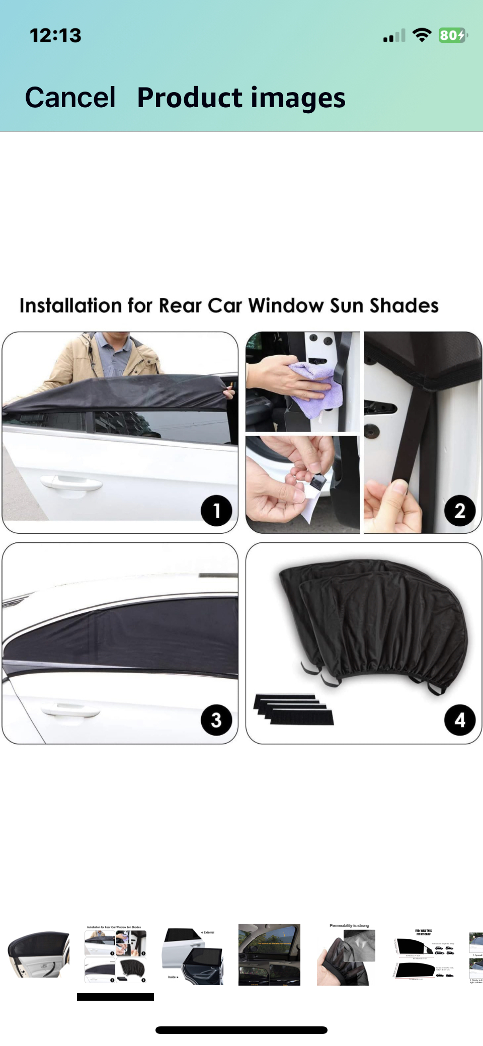 Car Window Sun Shade, 3 PCS image indicator(4)