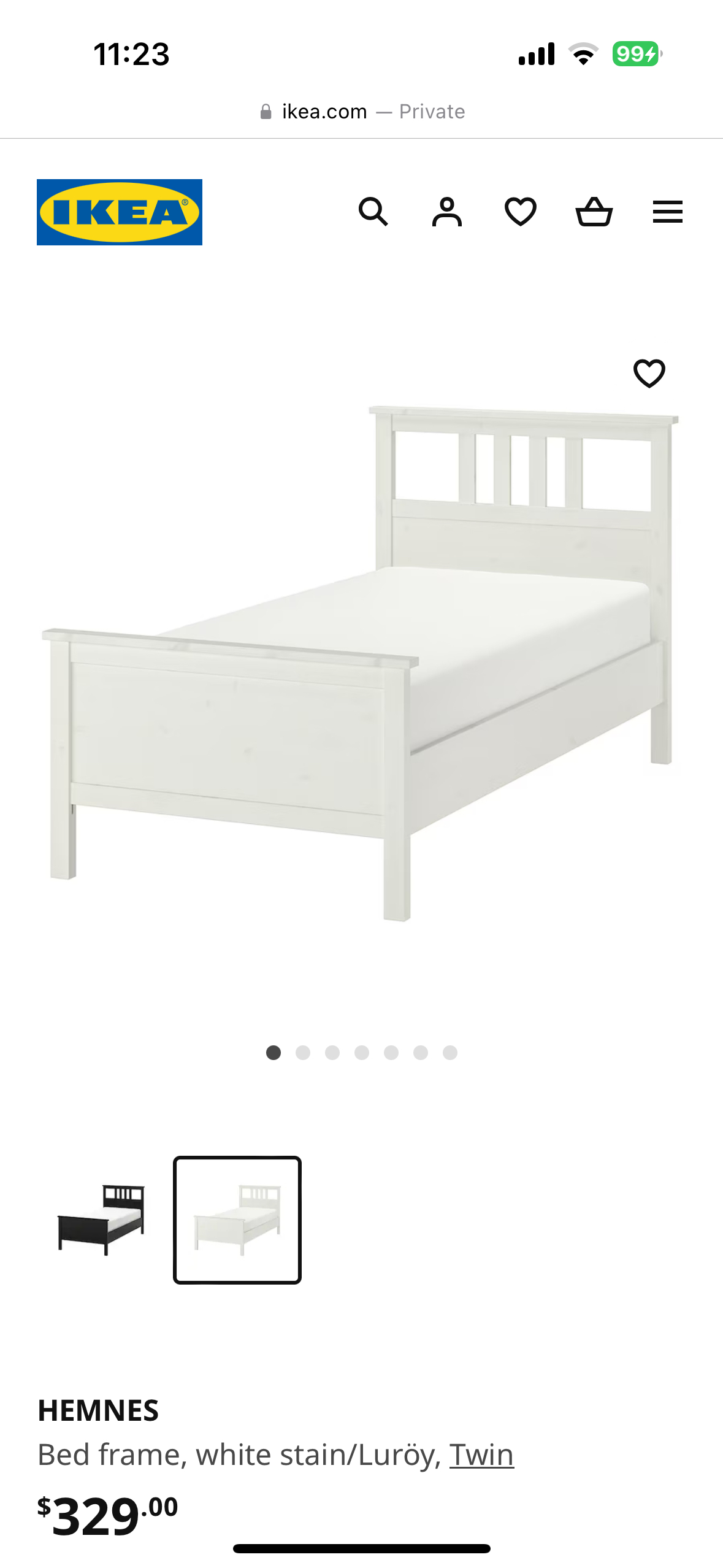 Ikea Hemnes Twin Bedframe