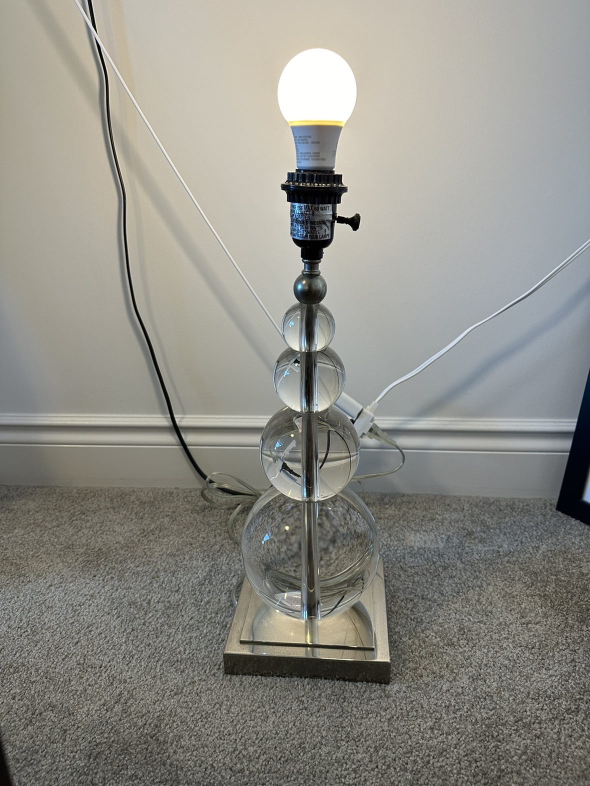Bubble glass table lamp base - photo 2