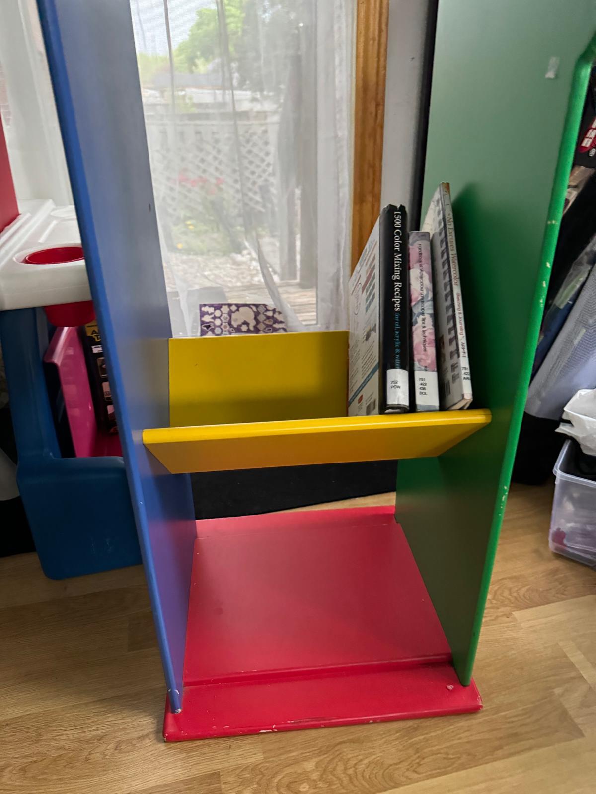 Kids Dress up Storage Hanging Costume Closet with book Shelves image indicator(2)