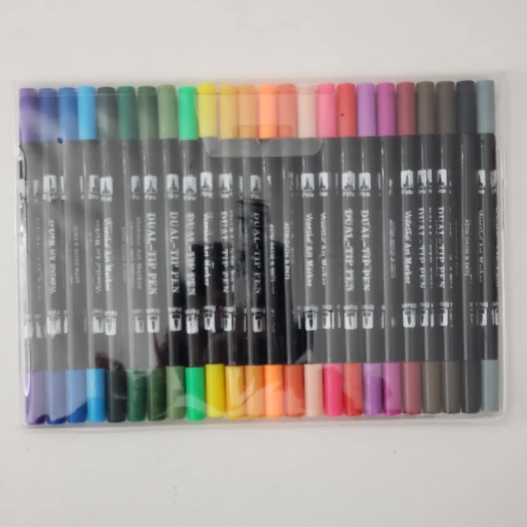 👩‍🎨 🎨 24x pc Set of Dual Brush Markers image indicator(2)