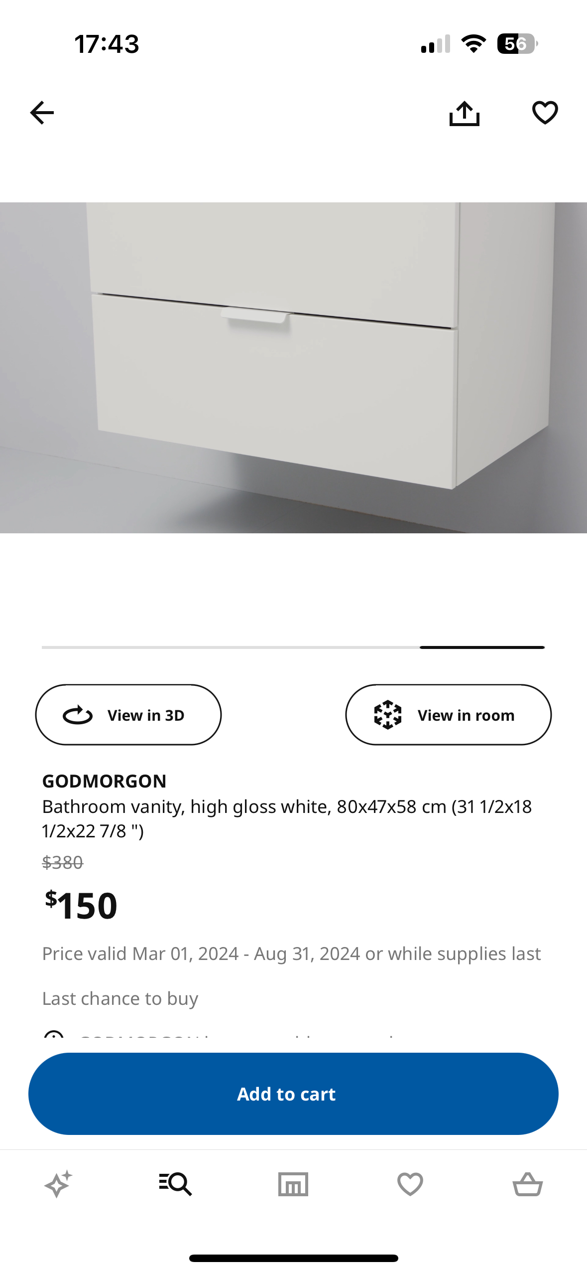 IKEA Godmorgon vanity ONLY for sink - photo 5