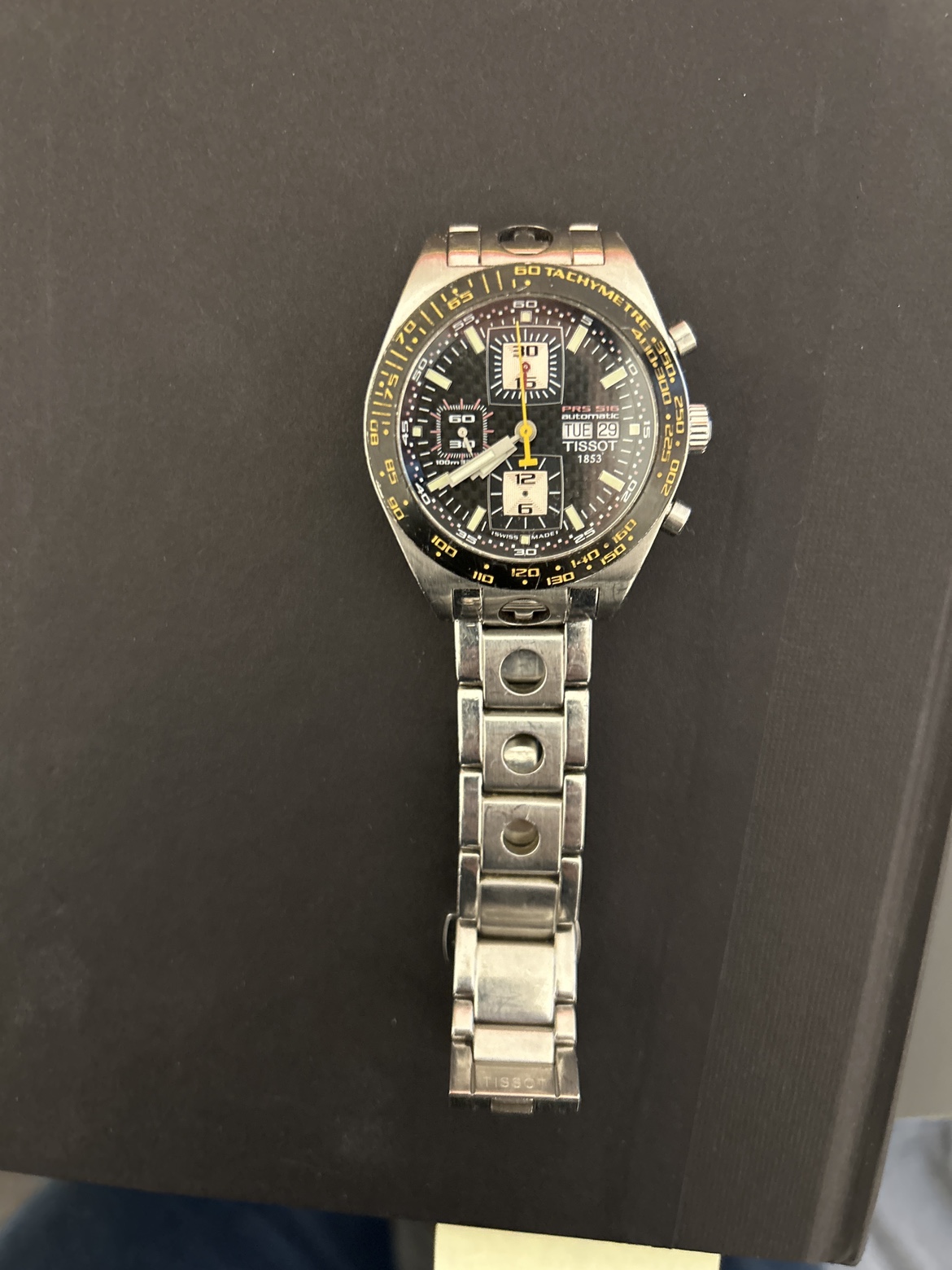 Tissot PRS 516 Valjoux carbon fiber - photo 3