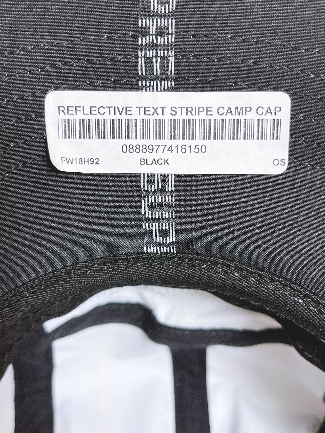 Supreme reflective text stripe camp cap image indicator(6)