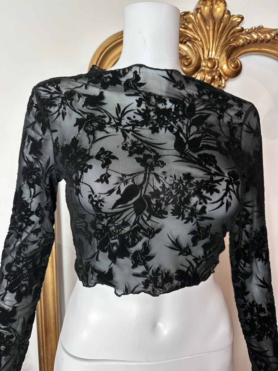 Sheer floral top